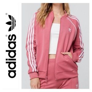 NWOT Adidas Originals Adicolor 3-Stripe Pink Superstar Track Jacket Women’s S